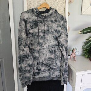 FLX Grey Tie-Dye Hoodie | Travel Leisurewear | Zip Pockets | Size Small | Comfy